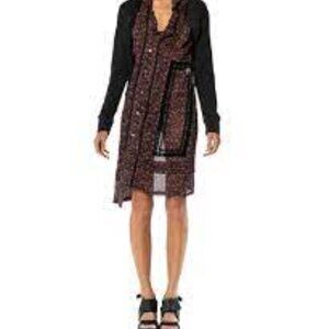 Junya Watanabe Comme des Garcons Floral Sheer Layer Panel Apron Dress Y2K